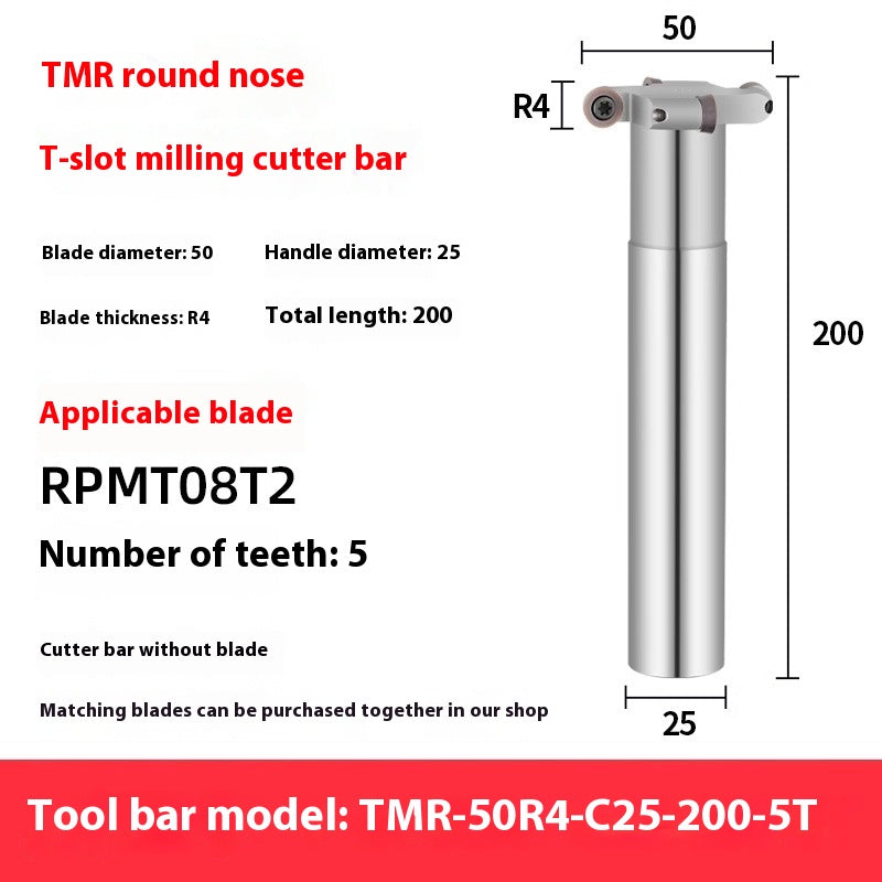 2066-CNC machining center TMR round nose T-slot milling cutter bar arc R2.5R3R4R5R6 slotted side and side cut shank Shandong Denso Pricision Tools Co.,Ltd.